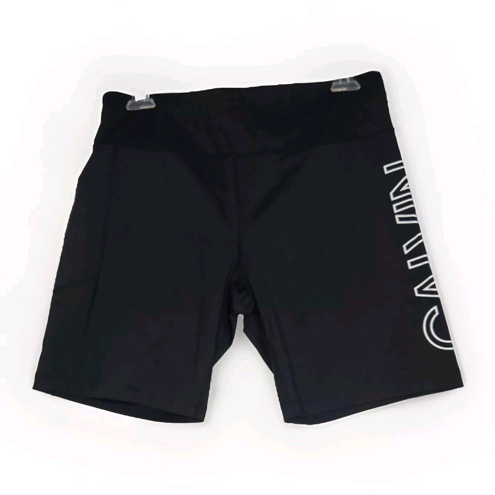 NWT Calvin Klein CK Performance Black Bike Shorts 7 in Inseam Women's XL